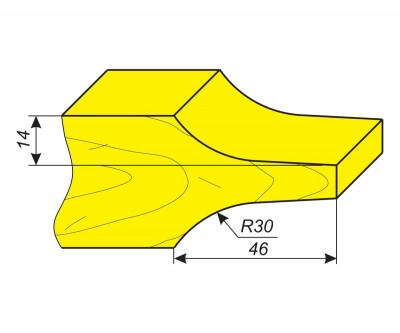 Фреза для обработки профиля филенки