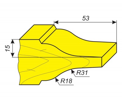 Фреза для обработки профиля филенки