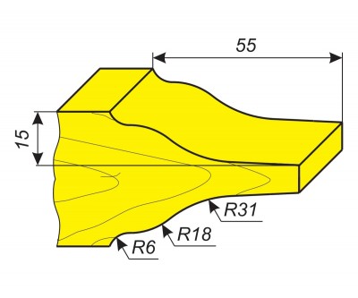 Фреза для обработки профиля филенки