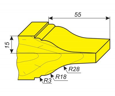 Фреза для обработки профиля филенки