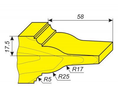Фреза для обработки профиля филенки