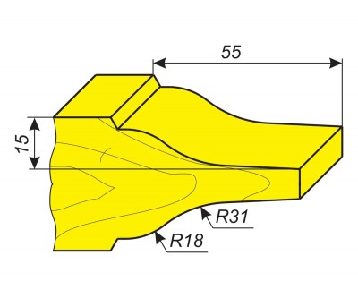 Фреза для обработки профиля филенки