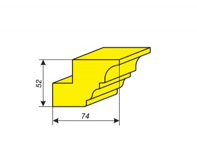 Фрезы для профилирования карниза 52х74 мм