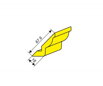 Фрезы для профилирования карниза 67.9х18 мм