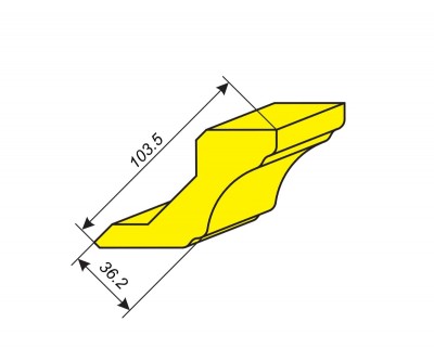 Фрезы для профилирования карниза 103.5х36.2 мм