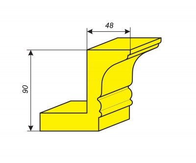 Фрезы для профилирования карниза 90х48 мм