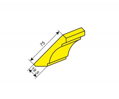 Фрезы для профилирования карниза 75х19.5 мм