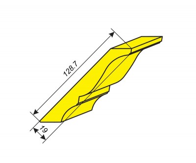 Фрезы для профилирования карниза 128.7х19 мм