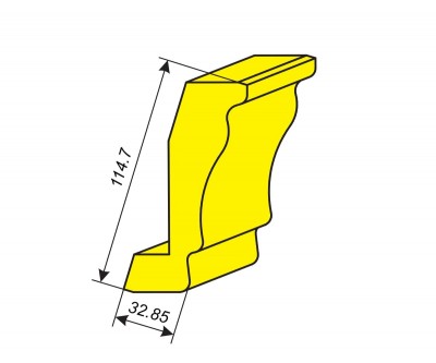 Фрезы для профилирования карниза 114.7х32.85 мм