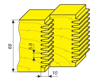 Фрезы для сращивания заготовок толщиной 68-78 мм