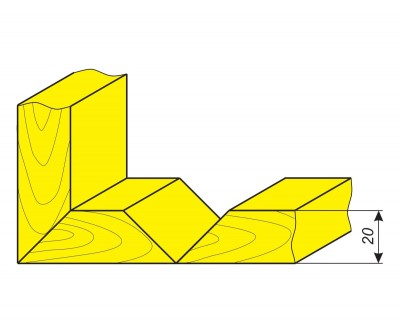 Фреза для угловых соединений деталей под 90 градусов без шипа