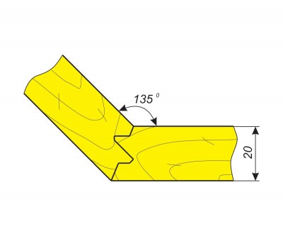 Фрезы для соединения деталей толщиной 20 мм под углом 135 градусов
