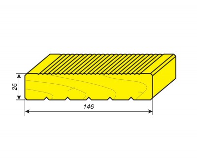 Фрезы для профилирования террасной доски шириной 146 мм толщиной от 26 до 40 мм