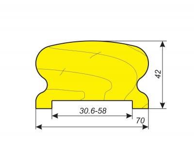 Фрезы для обработки поручня 42х70 мм
