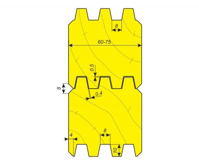 Фрезы для профилирования бруса шириной от 60 до 75 мм