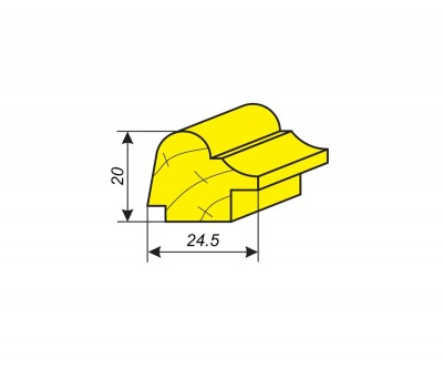 Фрезы для изготовления штапика 20х24.5 мм