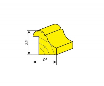 Фрезы для изготовления штапика 25х24 мм