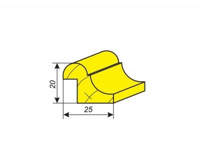 Фрезы для изготовления штапика 20х25 мм