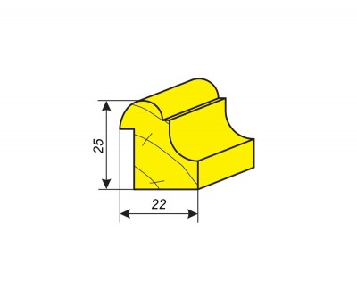 Фрезы для изготовления штапика 25х22 мм
